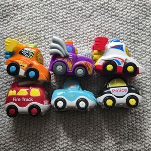 Set of 6 VTech Go! Go! Smart Wheels Vehicles with Lights and Sounds
